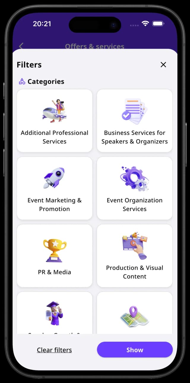 Services and offers for speakers