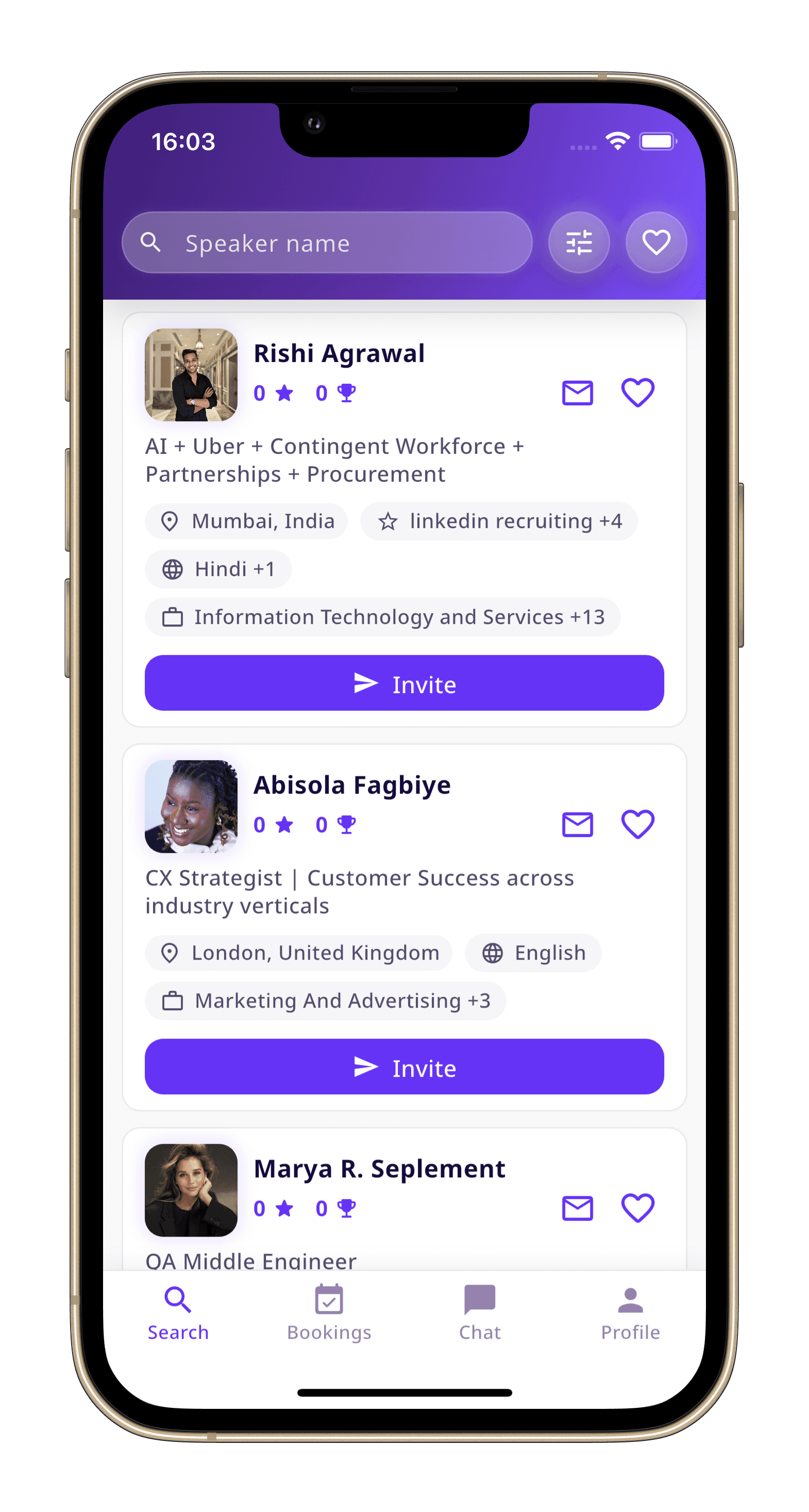 SpeakUp Speakers List